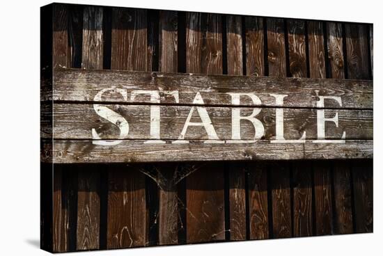 Rustic Stable Sign-Mr Doomits-Stretched Canvas