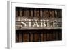 Rustic Stable Sign-Mr Doomits-Framed Photographic Print