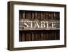 Rustic Stable Sign-Mr Doomits-Framed Photographic Print