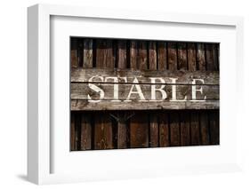 Rustic Stable Sign-Mr Doomits-Framed Photographic Print