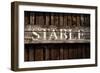 Rustic Stable Sign-Mr Doomits-Framed Photographic Print