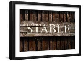 Rustic Stable Sign-Mr Doomits-Framed Photographic Print