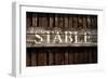 Rustic Stable Sign-Mr Doomits-Framed Photographic Print