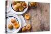 Rustic Still Life with Apricots-manera-Stretched Canvas