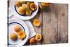 Rustic Still Life with Apricots-manera-Stretched Canvas