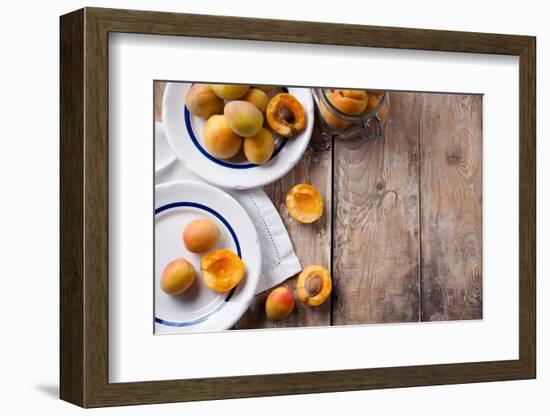 Rustic Still Life with Apricots-manera-Framed Photographic Print