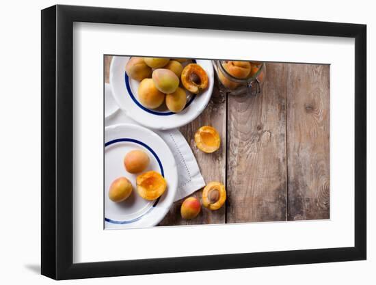 Rustic Still Life with Apricots-manera-Framed Photographic Print