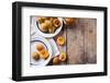 Rustic Still Life with Apricots-manera-Framed Photographic Print