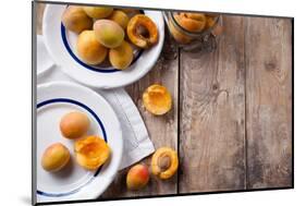 Rustic Still Life with Apricots-manera-Mounted Photographic Print