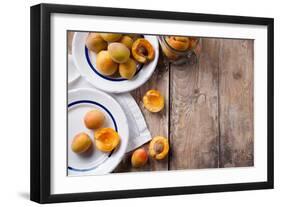 Rustic Still Life with Apricots-manera-Framed Photographic Print