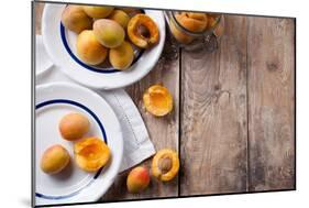 Rustic Still Life with Apricots-manera-Mounted Photographic Print