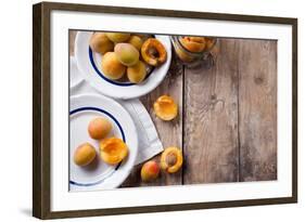 Rustic Still Life with Apricots-manera-Framed Photographic Print