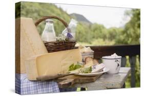 Rustic Still Life with Cheese, Quark, Milk and Bread-Eising Studio - Food Photo and Video-Stretched Canvas