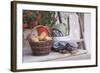 Rustic Still Life with Potatoes and Cabbage in Front of Farmhouse-Eising Studio - Food Photo and Video-Framed Photographic Print