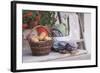 Rustic Still Life with Potatoes and Cabbage in Front of Farmhouse-Eising Studio - Food Photo and Video-Framed Photographic Print