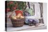 Rustic Still Life with Potatoes and Cabbage in Front of Farmhouse-Eising Studio - Food Photo and Video-Stretched Canvas