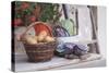 Rustic Still Life with Potatoes and Cabbage in Front of Farmhouse-Eising Studio - Food Photo and Video-Stretched Canvas