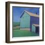 Rustic Teal-Carol Young-Framed Art Print