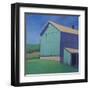 Rustic Teal-Carol Young-Framed Art Print