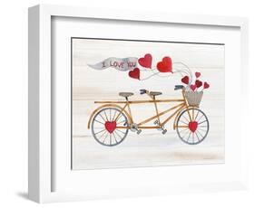 Rustic Valentine Bicycle-Kathleen Parr McKenna-Framed Art Print