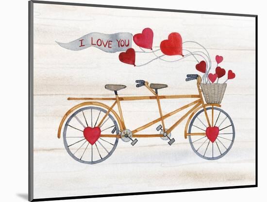 Rustic Valentine Bicycle-Kathleen Parr McKenna-Mounted Art Print