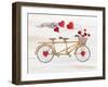 Rustic Valentine Bicycle-Kathleen Parr McKenna-Framed Art Print