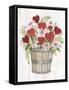 Rustic Valentine Bushel Basket-Kathleen Parr McKenna-Framed Stretched Canvas