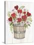 Rustic Valentine Bushel Basket-Kathleen Parr McKenna-Stretched Canvas