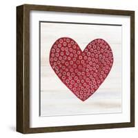 Rustic Valentine Heart III-Kathleen Parr McKenna-Framed Art Print