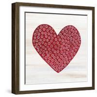 Rustic Valentine Heart III-Kathleen Parr McKenna-Framed Art Print