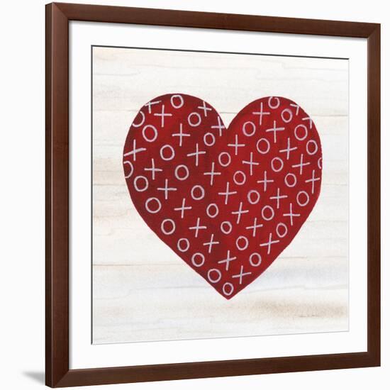 Rustic Valentine Heart IV-Kathleen Parr McKenna-Framed Art Print