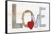 Rustic Valentine Love-Kathleen Parr McKenna-Framed Stretched Canvas