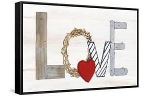 Rustic Valentine Love-Kathleen Parr McKenna-Framed Stretched Canvas