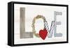 Rustic Valentine Love-Kathleen Parr McKenna-Framed Stretched Canvas