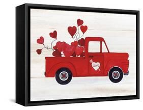 Rustic Valentine Truck-Kathleen Parr McKenna-Framed Stretched Canvas