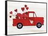 Rustic Valentine Truck-Kathleen Parr McKenna-Framed Stretched Canvas