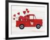 Rustic Valentine Truck-Kathleen Parr McKenna-Framed Art Print