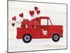 Rustic Valentine Truck-Kathleen Parr McKenna-Mounted Art Print