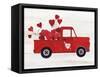 Rustic Valentine Truck-Kathleen Parr McKenna-Framed Stretched Canvas