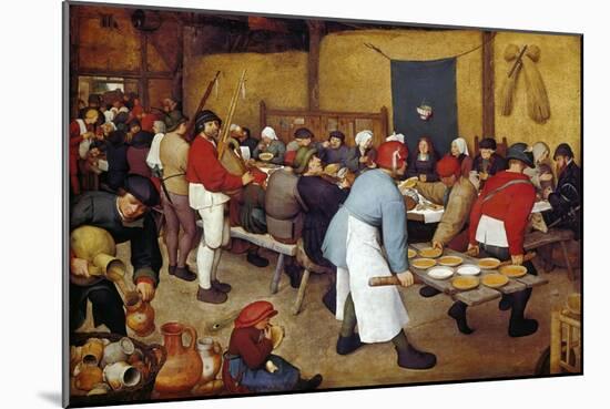 Rustic Wedding, about 1568-Pieter Bruegel the Elder-Mounted Giclee Print