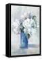 Rustic White Flowers-Alex Black-Framed Stretched Canvas