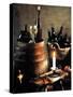 Rustic Wine Setting-Bodo A^ Schieren-Stretched Canvas