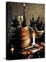 Rustic Wine Setting-Bodo A^ Schieren-Stretched Canvas