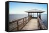 Rustic Wooden Fishing and Swimming Pier-forestpath-Framed Stretched Canvas