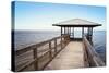 Rustic Wooden Fishing and Swimming Pier-forestpath-Stretched Canvas