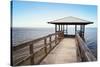 Rustic Wooden Fishing and Swimming Pier-forestpath-Stretched Canvas