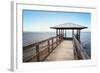 Rustic Wooden Fishing and Swimming Pier-forestpath-Framed Photographic Print