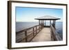 Rustic Wooden Fishing and Swimming Pier-forestpath-Framed Photographic Print