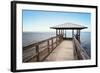 Rustic Wooden Fishing and Swimming Pier-forestpath-Framed Photographic Print