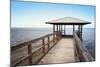 Rustic Wooden Fishing and Swimming Pier-forestpath-Mounted Photographic Print